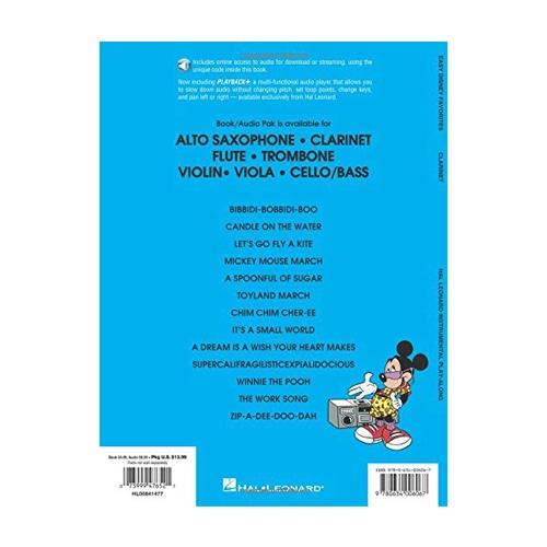Easy Disney Favorites: Clarinet Play-Along Pack