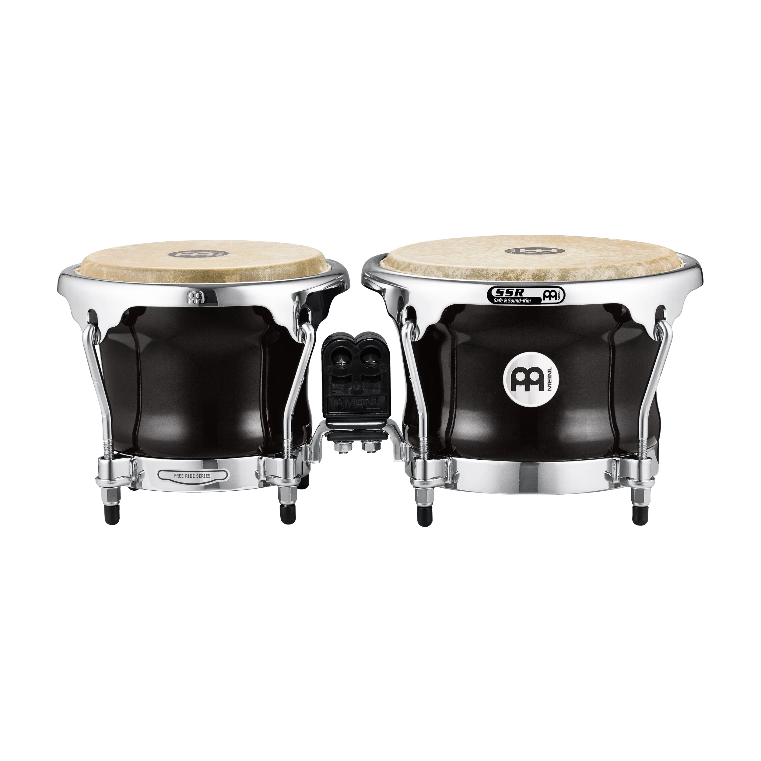 Front view of Meinl FFB400BK Fibercraft Series Fiberglass Bongos