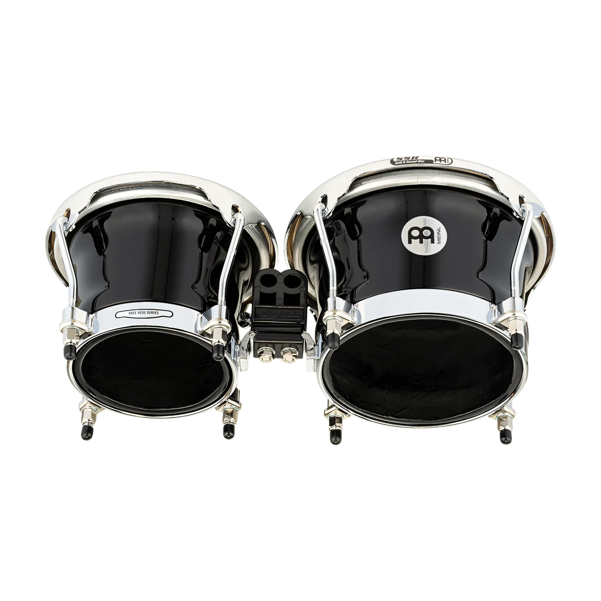 Below view of Meinl Percussion FFBR400BK Fibercraft Series Fiberglass Bongos - Black