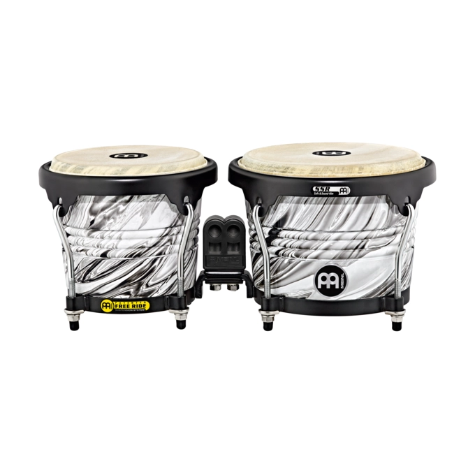 Meinl Marathon Designer Series Bongo, 6 3/4" + 8" Wood, White Marble Finish