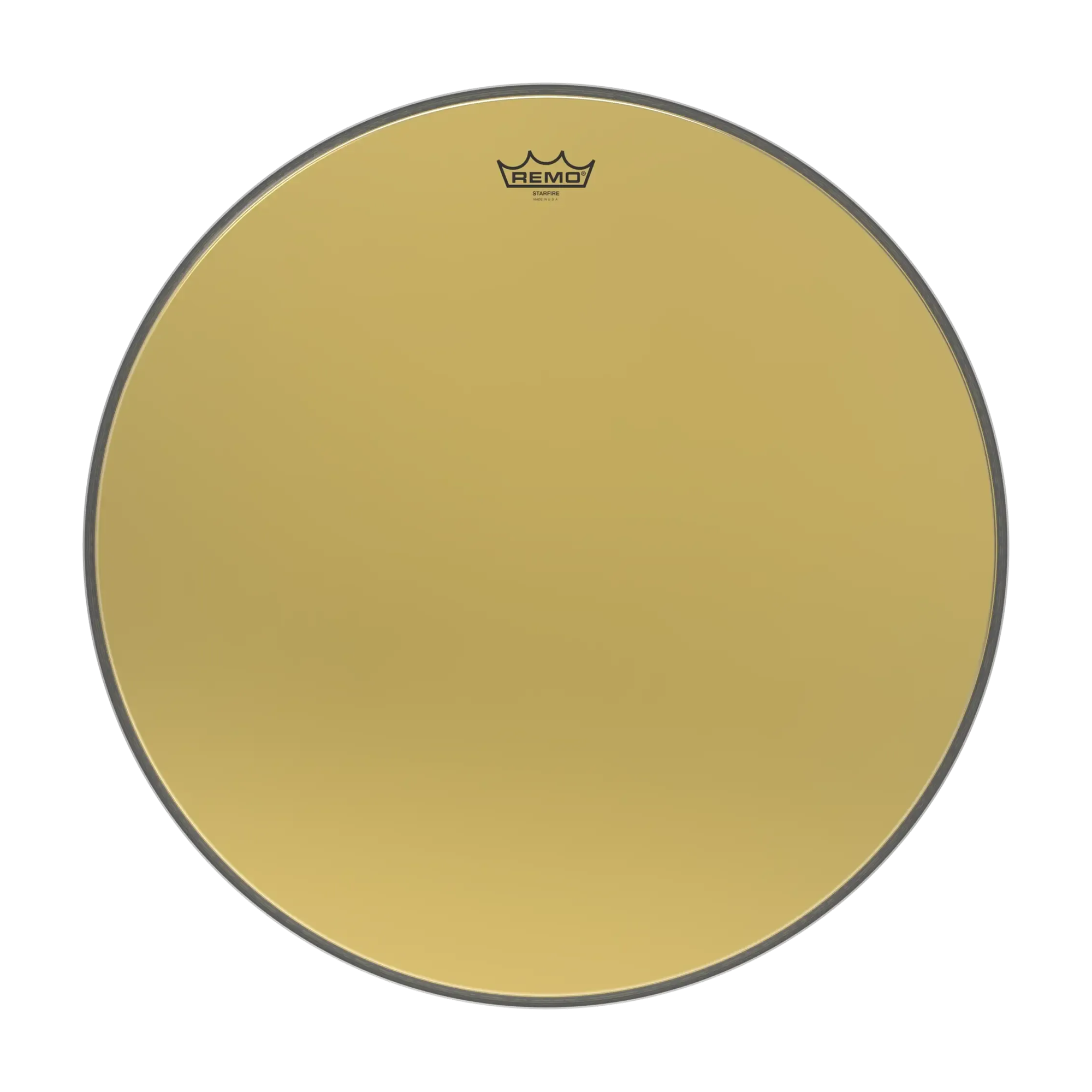 Front view of Remo Ambassador Starfire Drumhead - Gold 14"