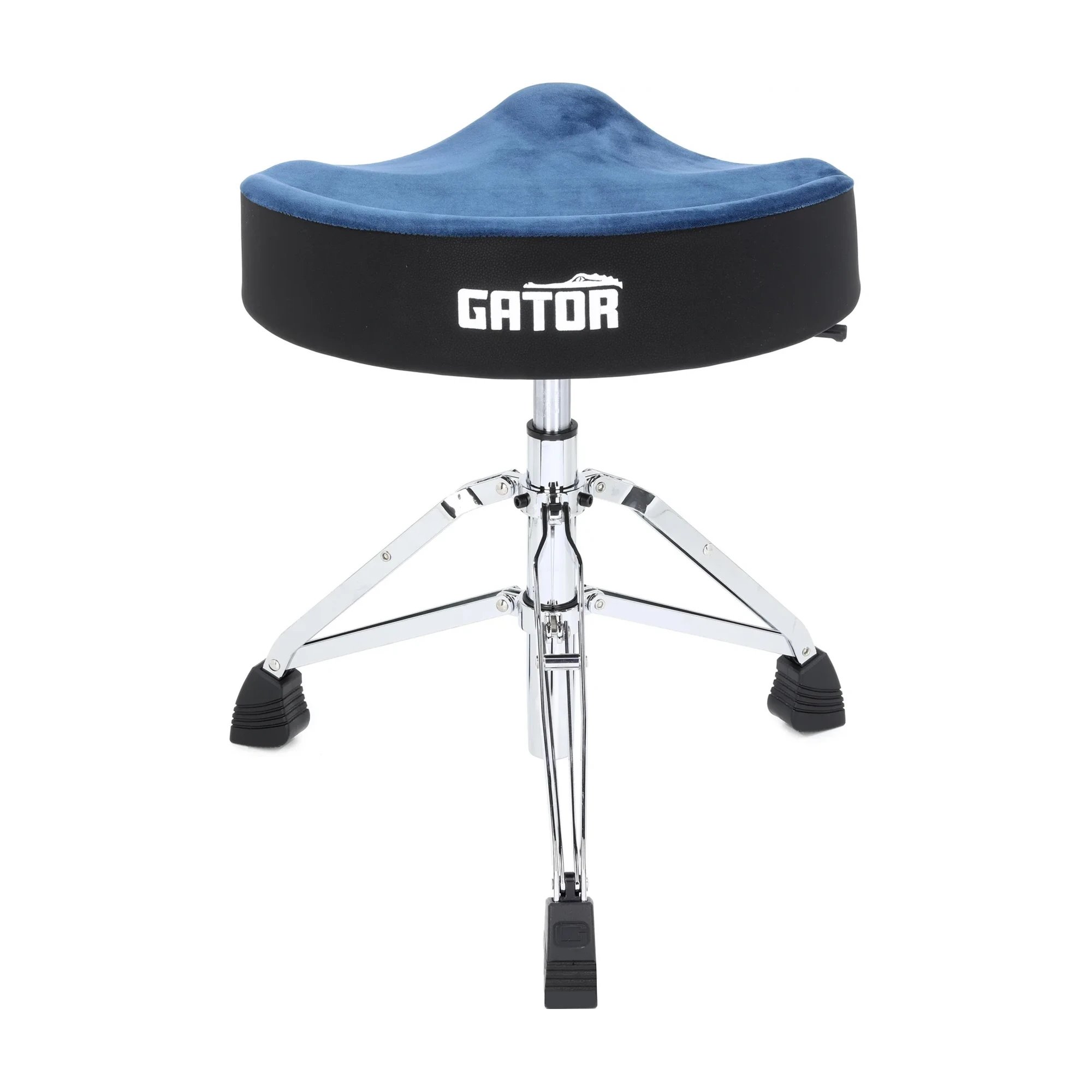 Back view of Gator GP-DTH-ASD-BL Air Glide Saddle Seat Drum Throne