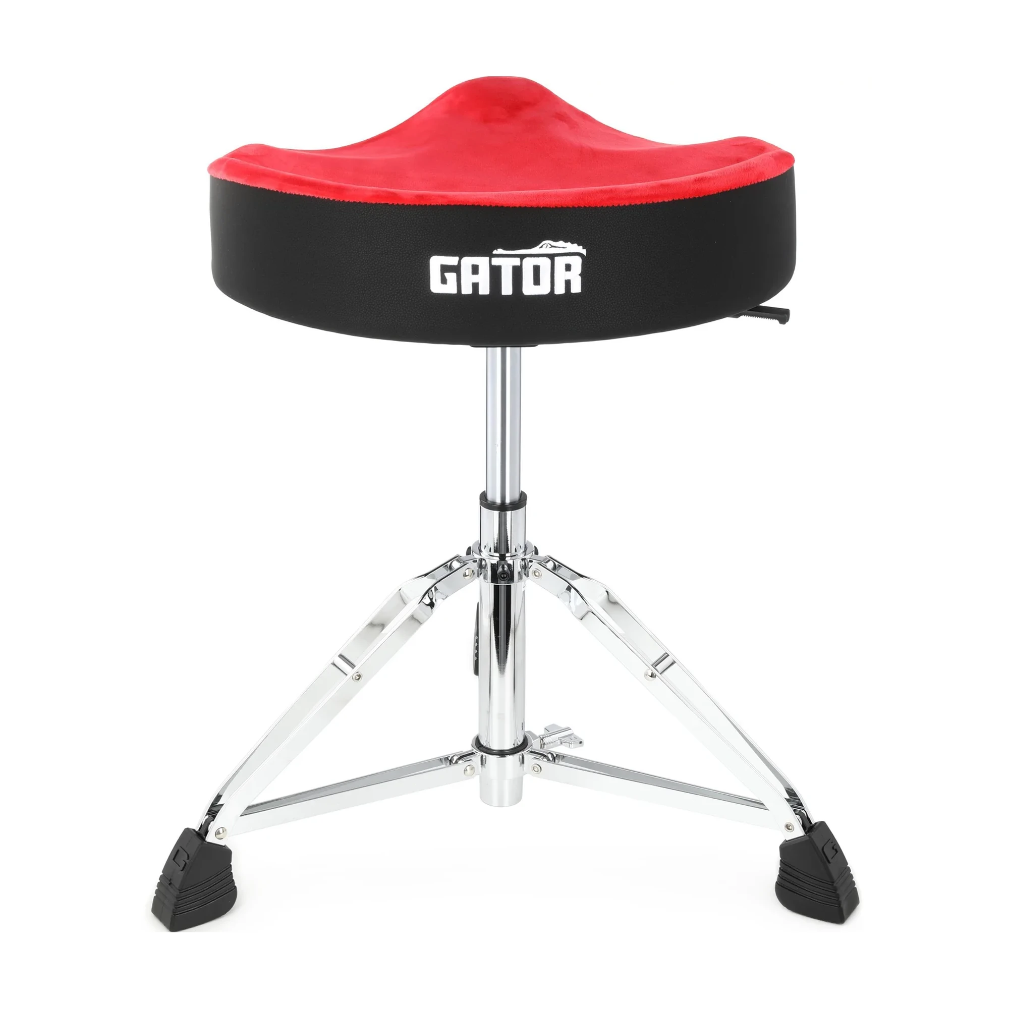 Back view of Gator GP-DTH-ASD-RD Air Glide Saddle Seat Drum Throne