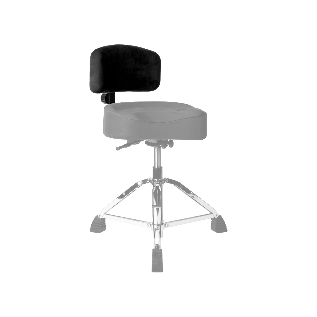 Gator Drum Throne Backrest For Gator Drum Thrones - Black, side angle view