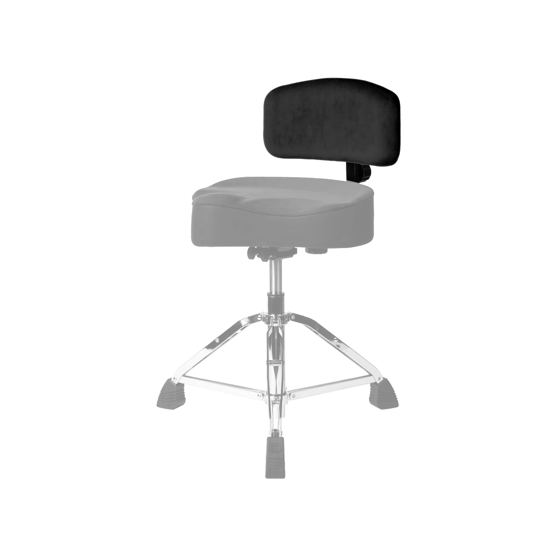 Gator Drum Throne Backrest For Gator Drum Thrones - Black side angle view
