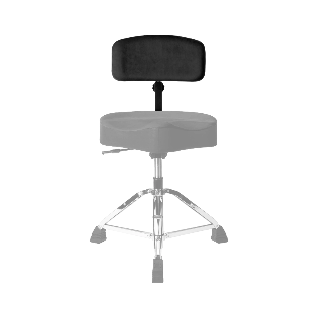 Gator Drum Throne Backrest For Gator Drum Thrones - Black front side view