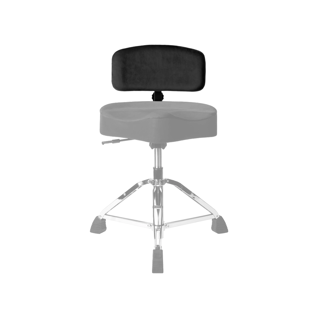 Gator Drum Throne Backrest For Gator Drum Thrones - Black front side view