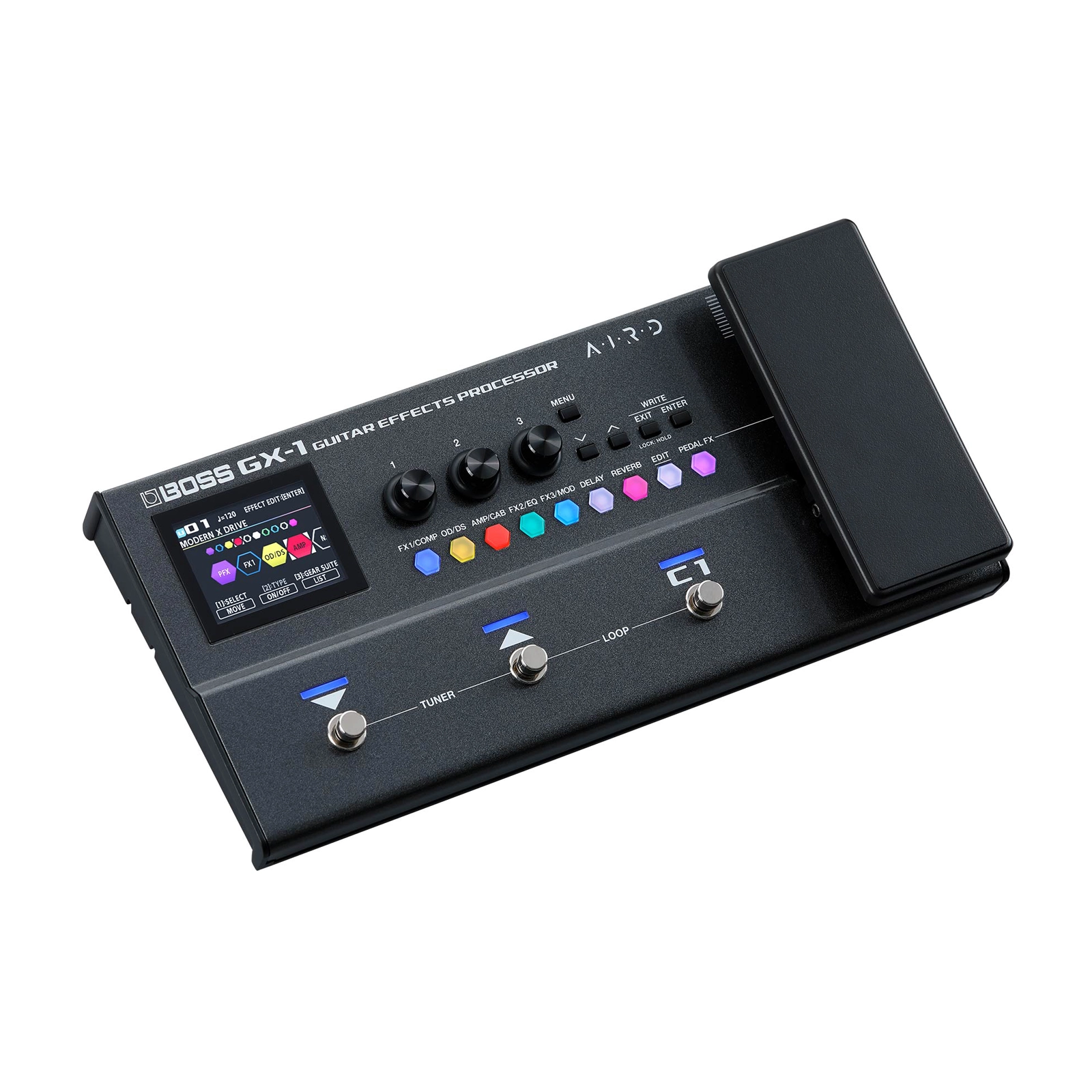 Boss GX-1 Guitar Effects Processor Pedal front side angle view