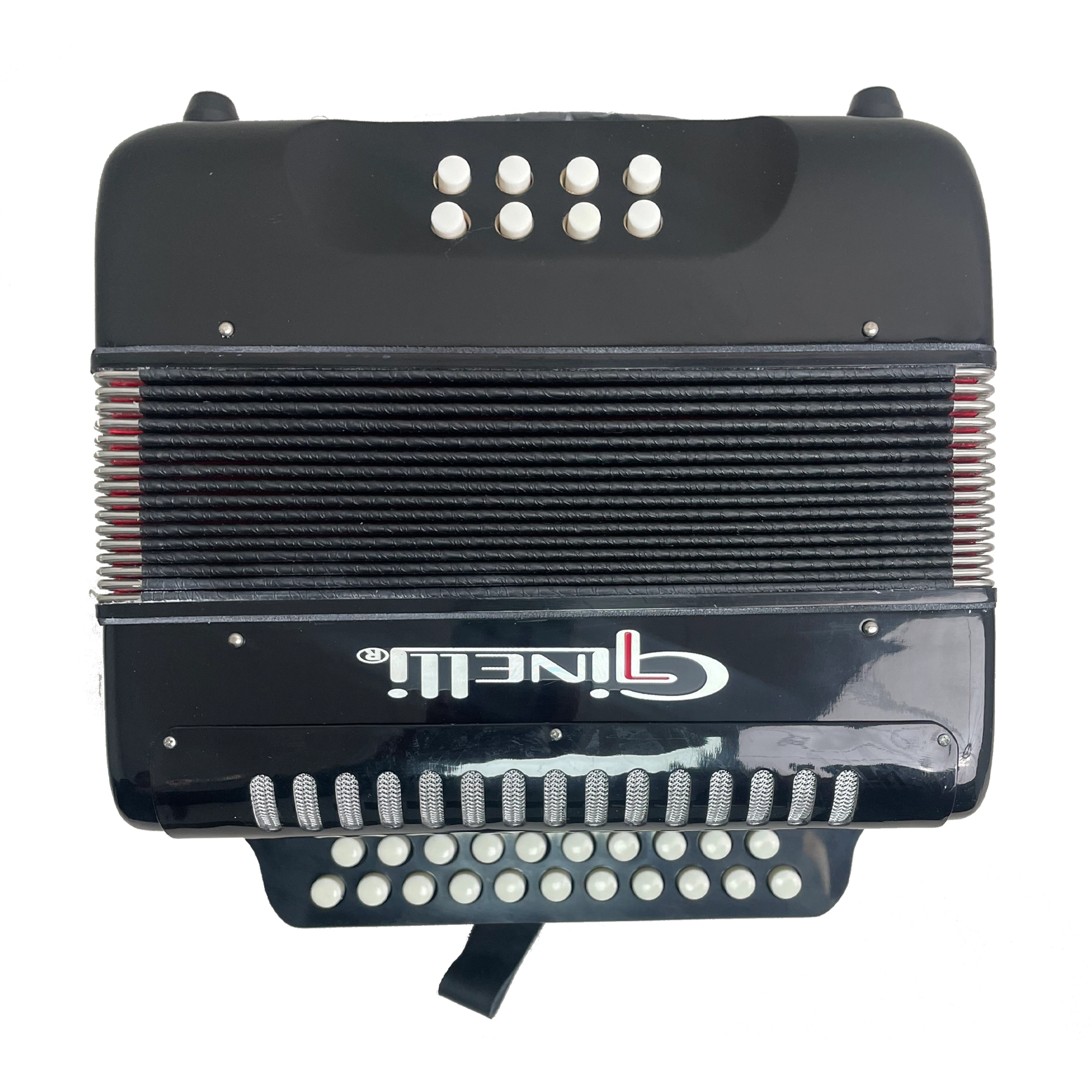 Ginelli 1201 Accordion W/ 21 Buttons & 8 Bass - Black