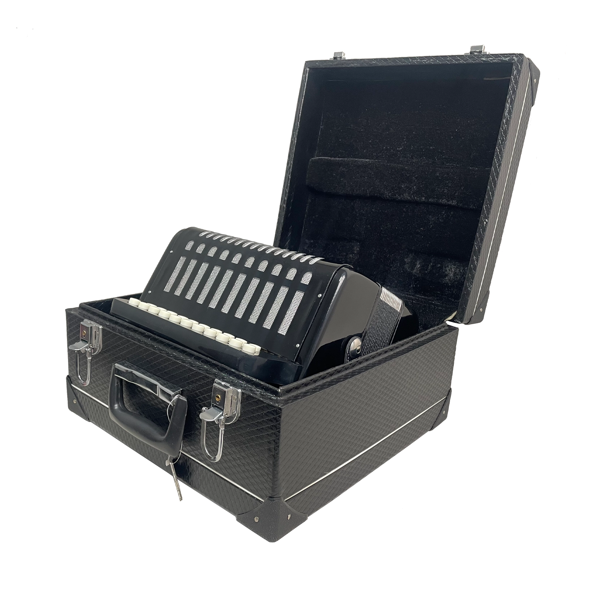 Ginelli 1201 Accordion W/ 21 Buttons & 8 Bass - Black