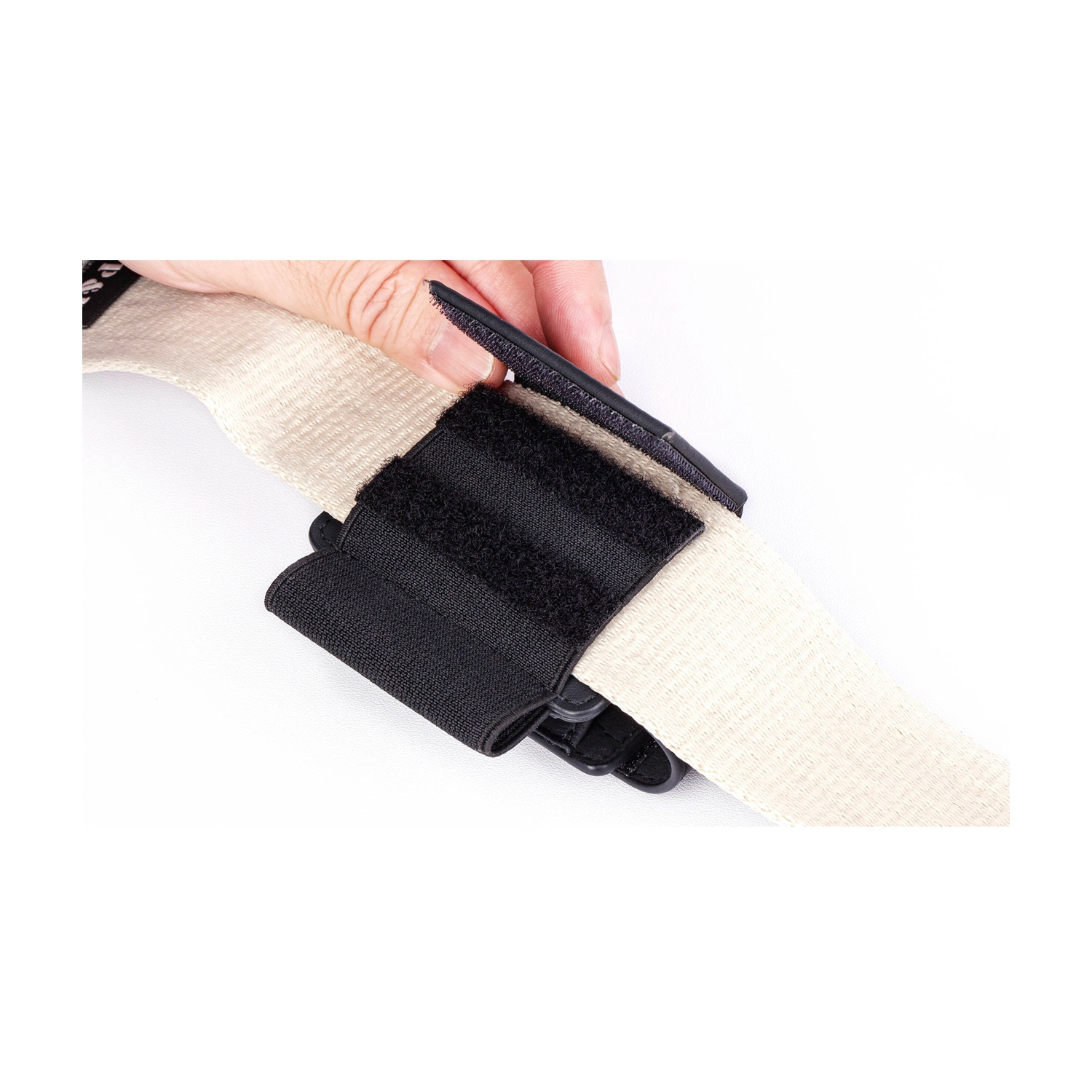 Xvive H3 Transmitter Holder For Xvive A58 And P58 on guitar strap