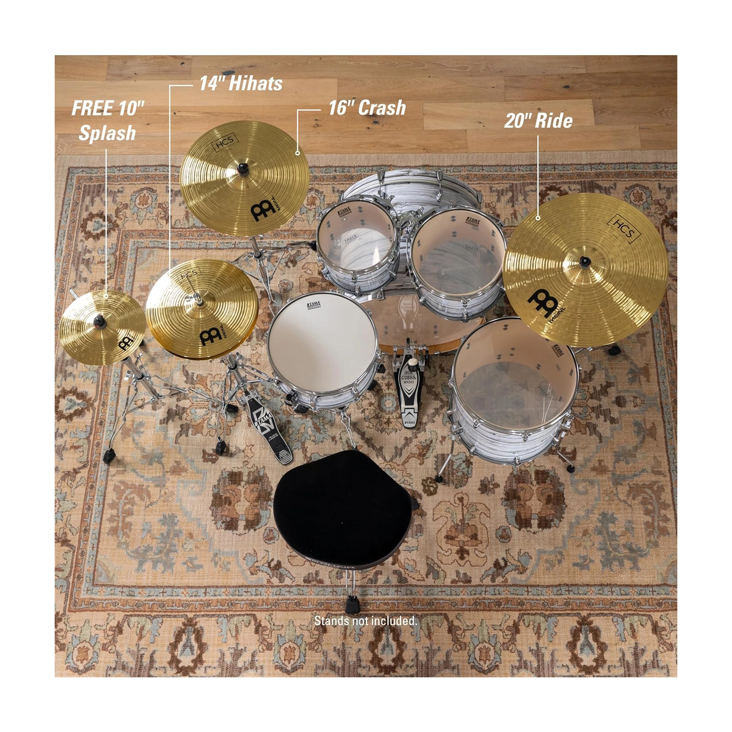 HCS141620_10 Pack on Drum Set up.