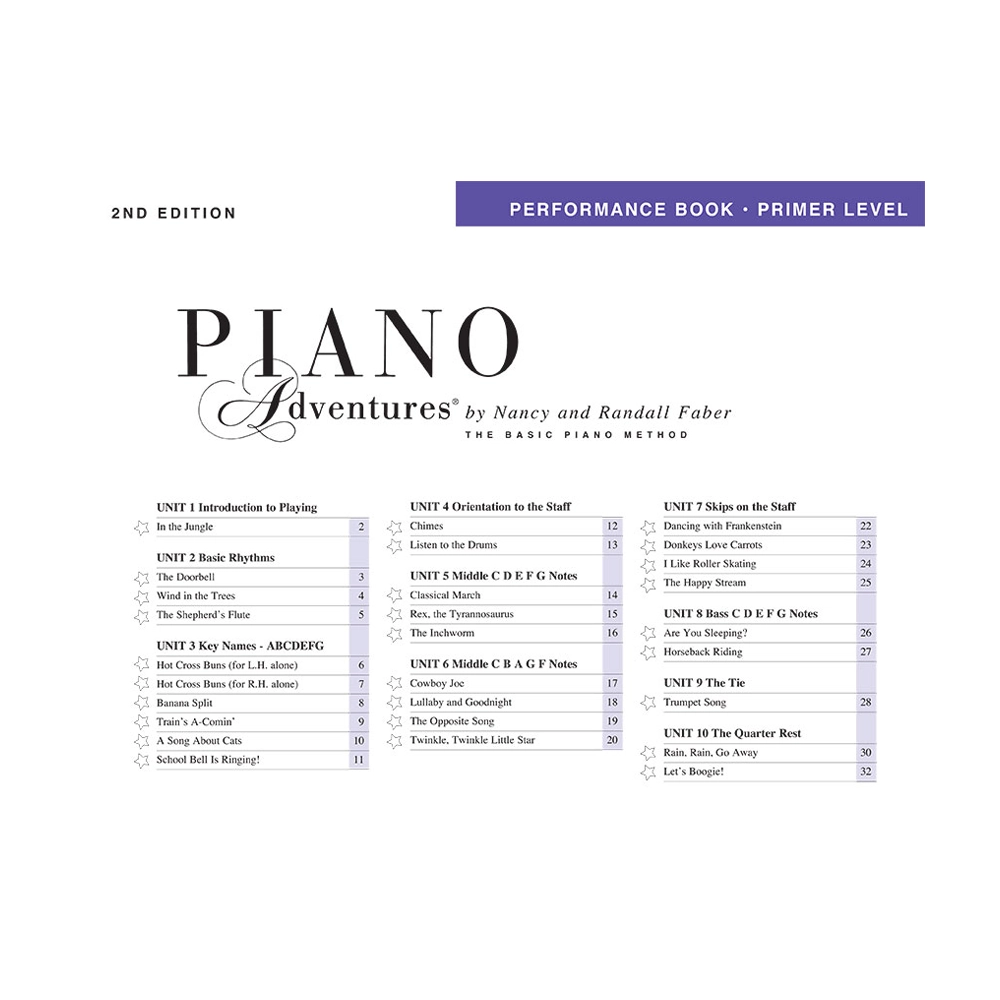 Primer Level – Performance Book – 2nd Edition Piano Adventures