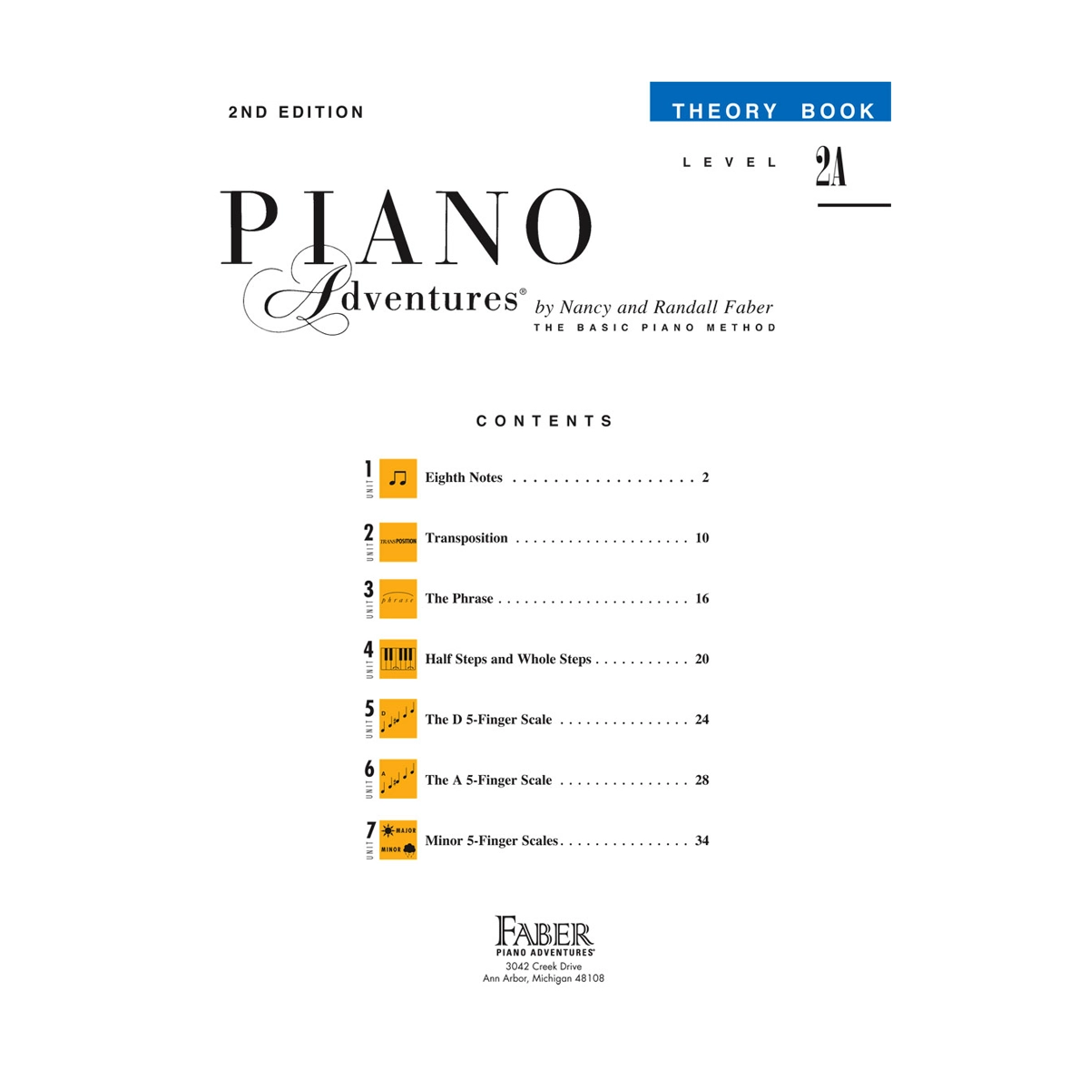 Level 2A – Theory Book – 2nd Edition Piano Adventures