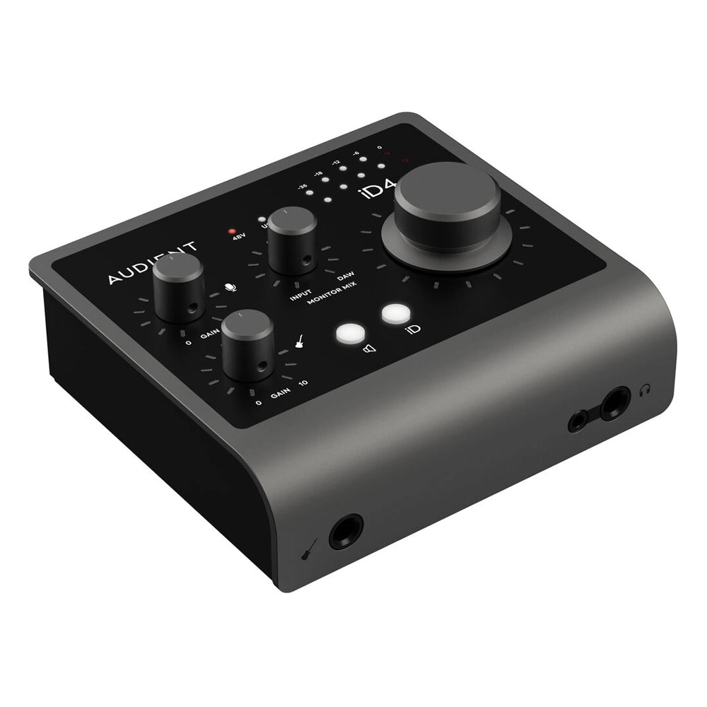 Audient ID4 MkII Usb-C Audio Interface front side angle