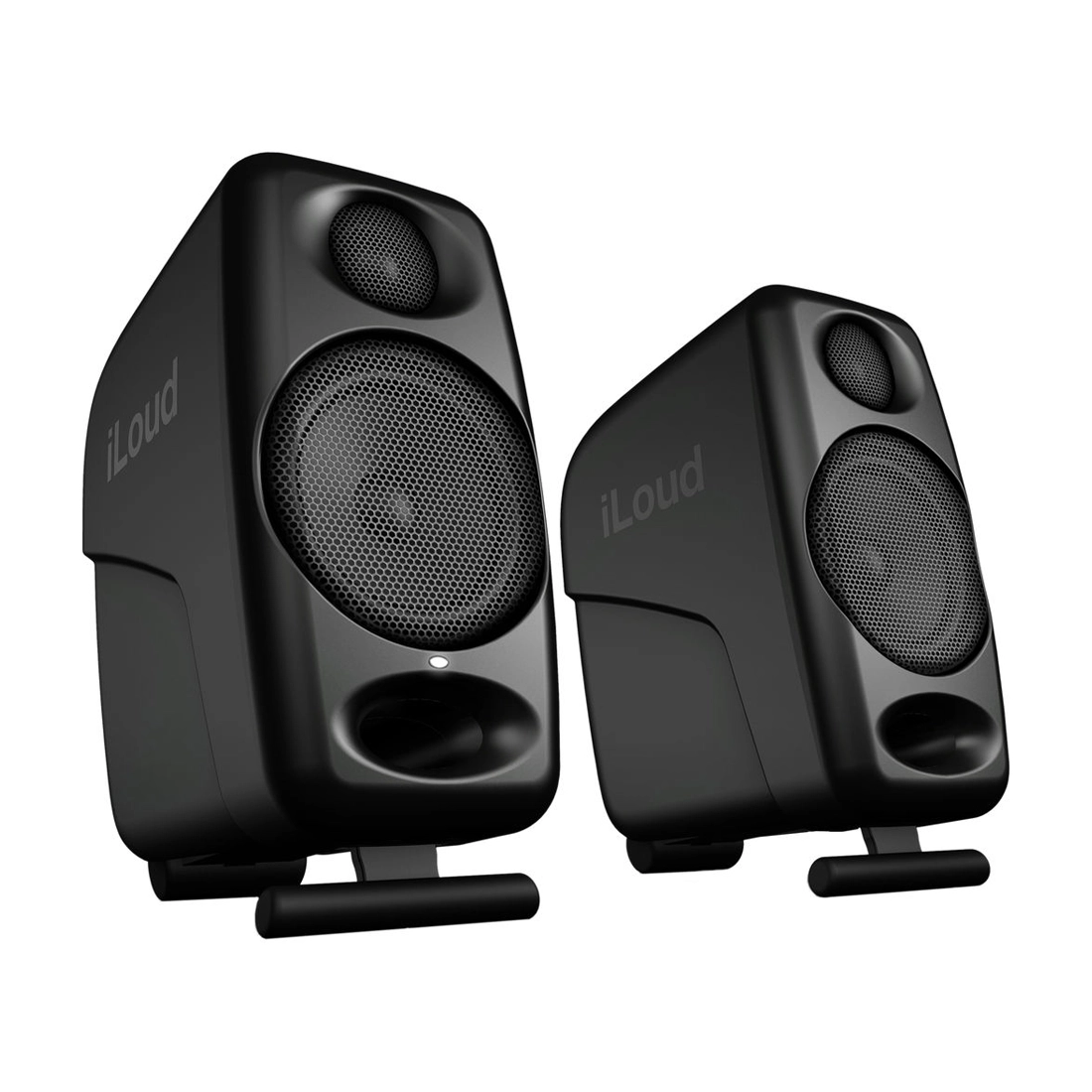 Front angle view of IK Multimedia iLoud Micro Monitors with Bluetooth