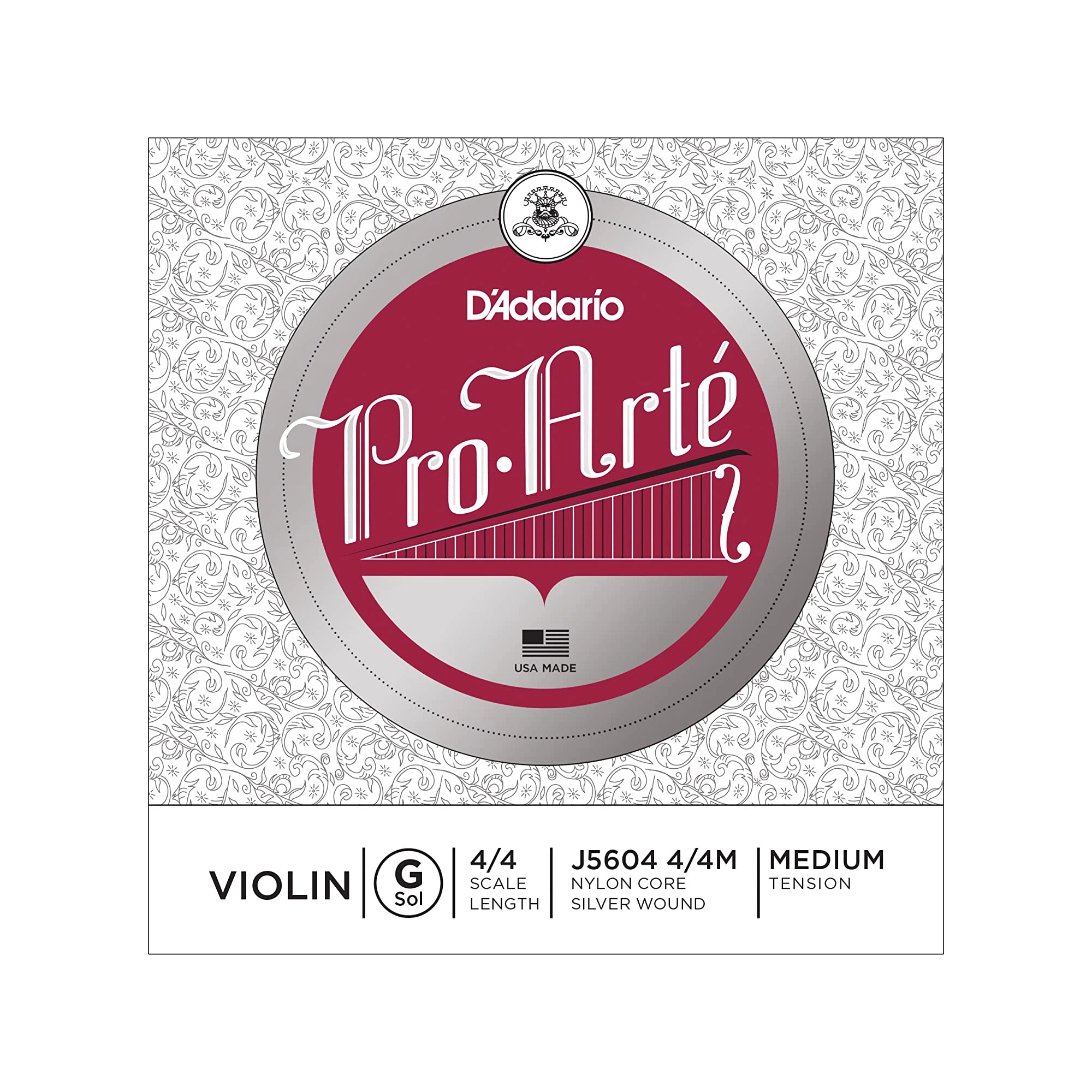 D'Addario ProArte Violin G 4/4 Medium Tension J5604 4/4M Single String