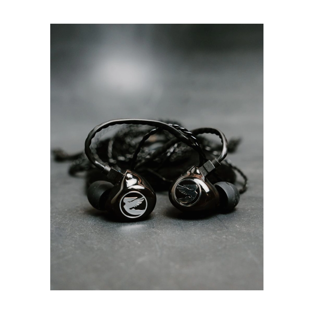 JH5 Universal In-Ear Monitor W/2 Driver/2-Way Crossover IEM & Detachable 2-Pin Cable - Black