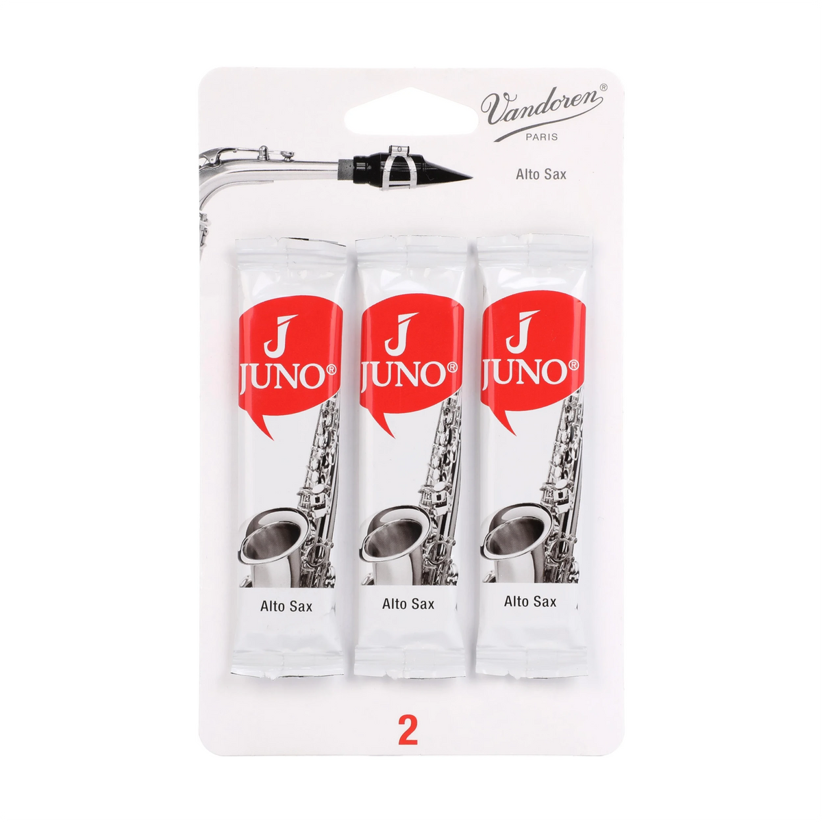 Vandoren Juno JSR612/3 Alto Saxophone Reeds - 2.0 - 3-Pack