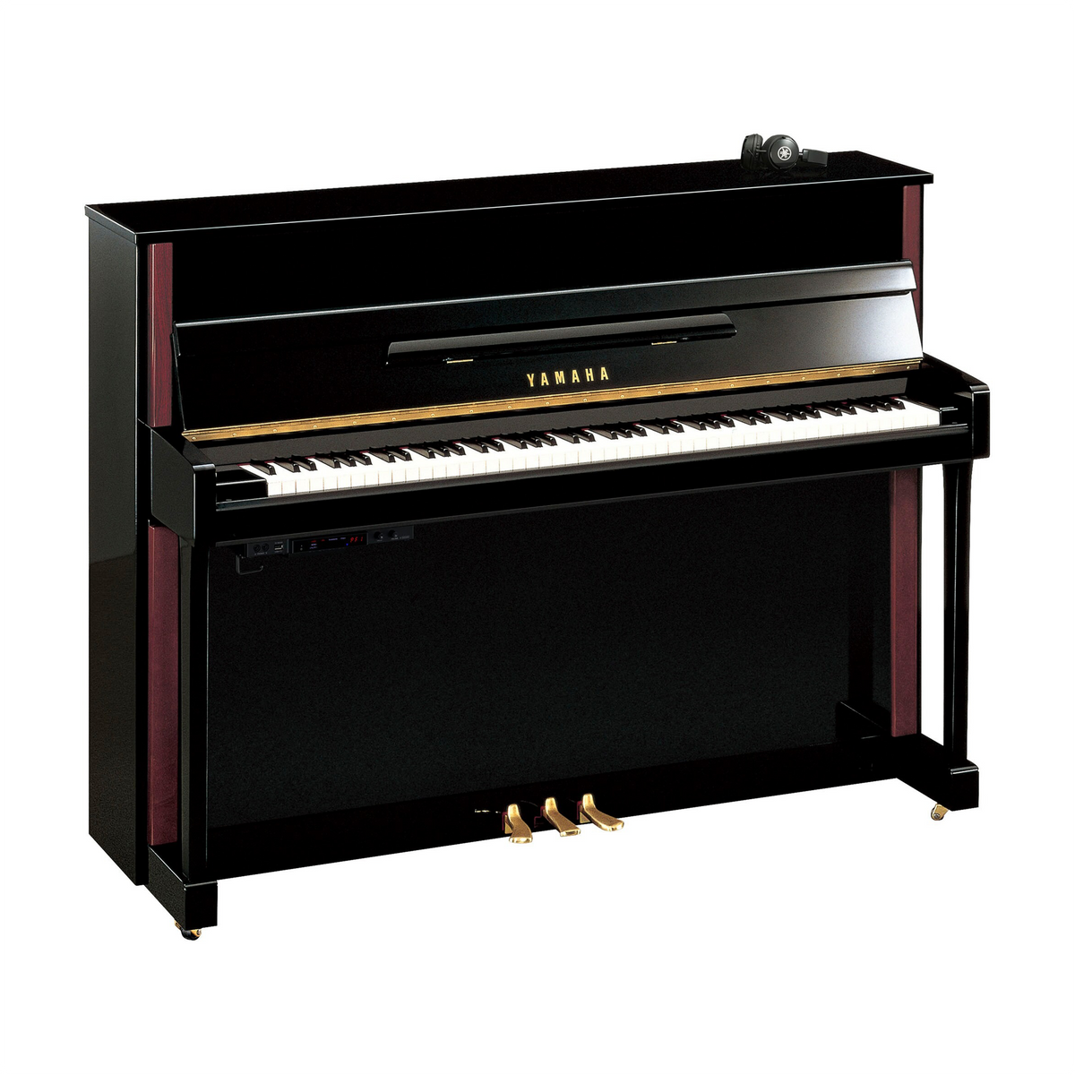 Yamaha JX113 SC3 Silent Acoustic Upright Piano - Polished Ebony