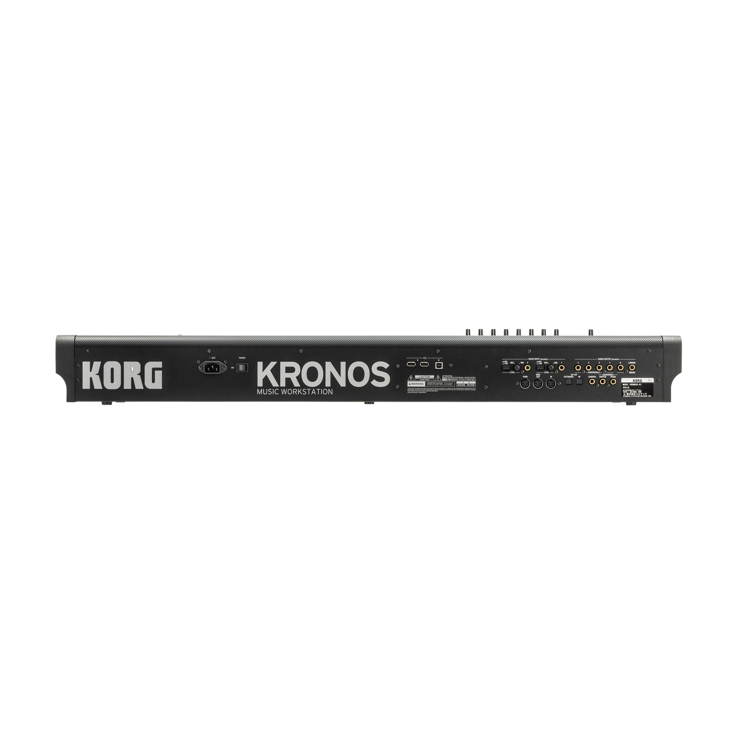 Back view of Korg Kronos 3 61 Music Workstation