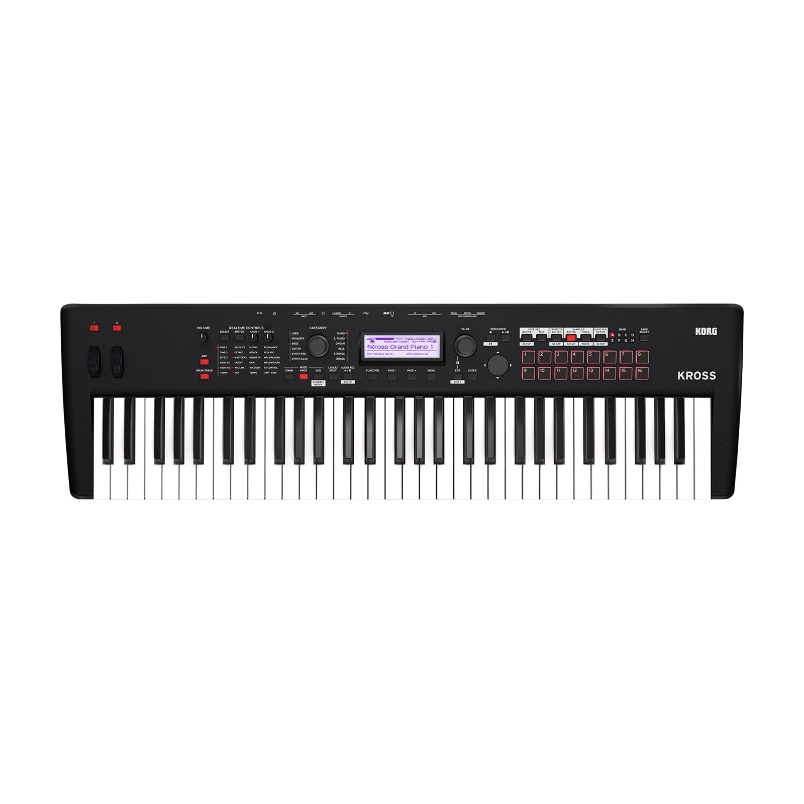 Korg Kross 2-61-MB 61-key Synthesizer Workstation - Super Matte Black