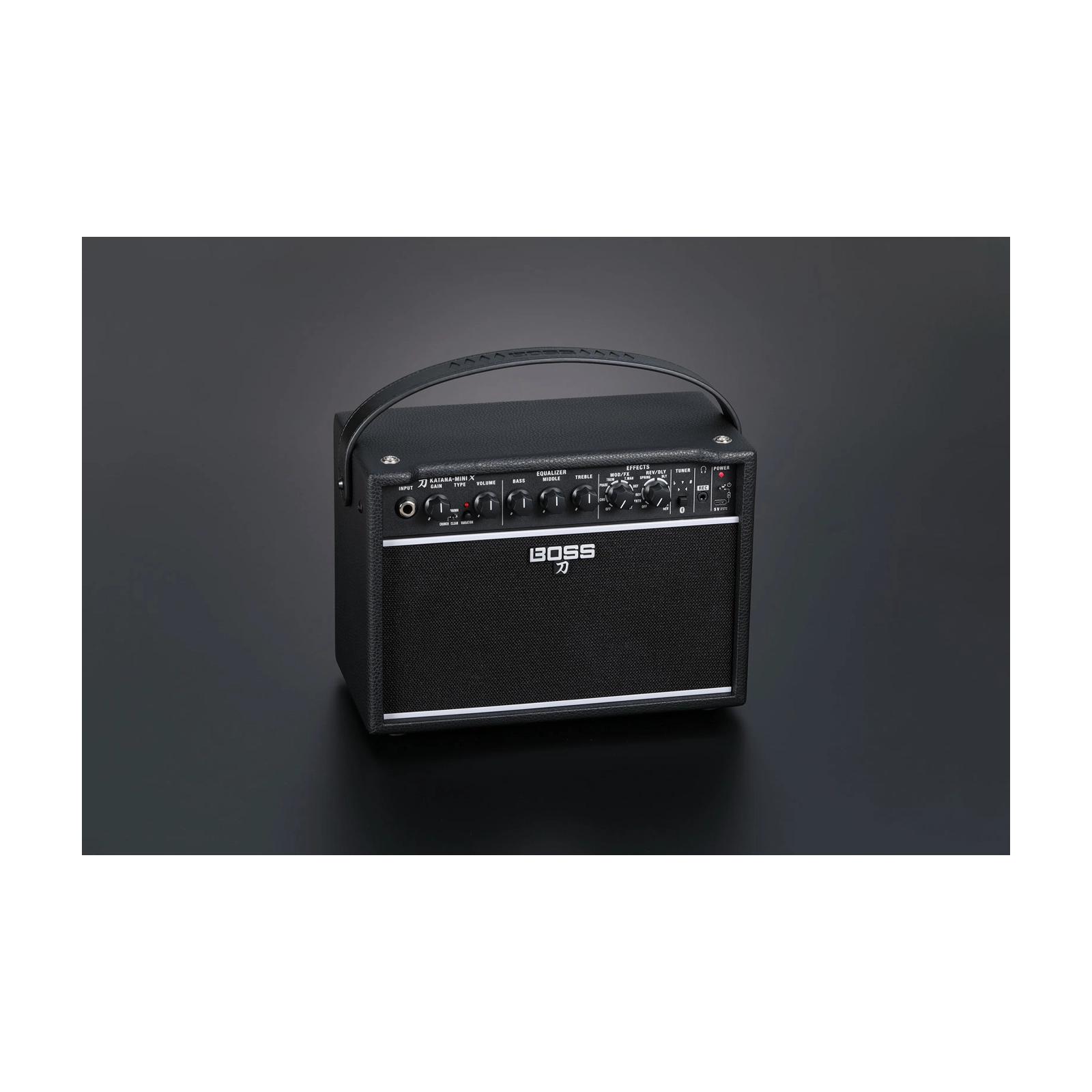 Boss guitar amplifier on a dark background