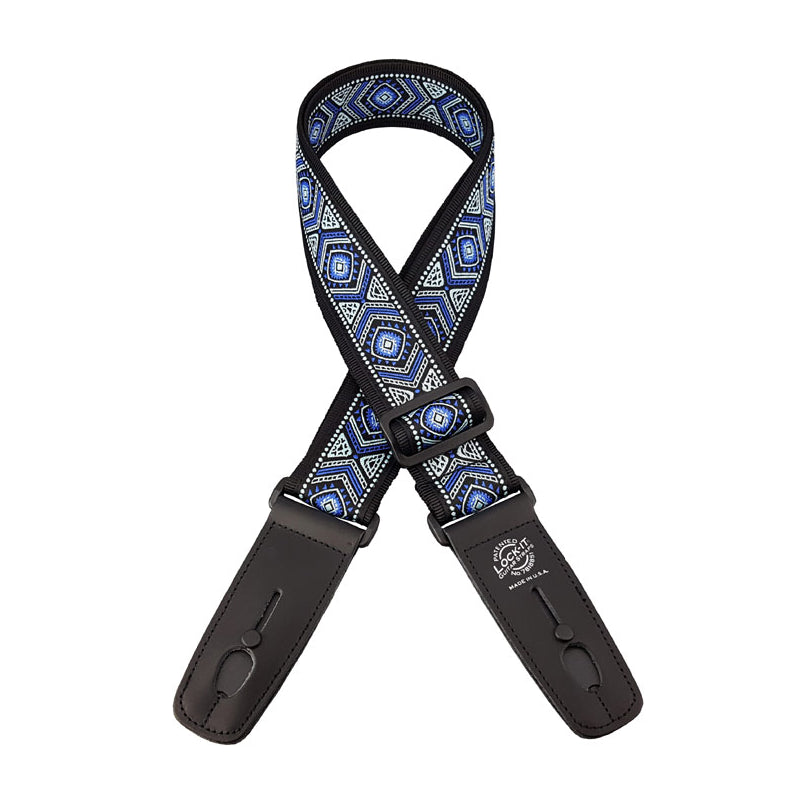 Lock-It Straps Retro Vintage Series Jacquard Strap With Locking Ends - Mariner