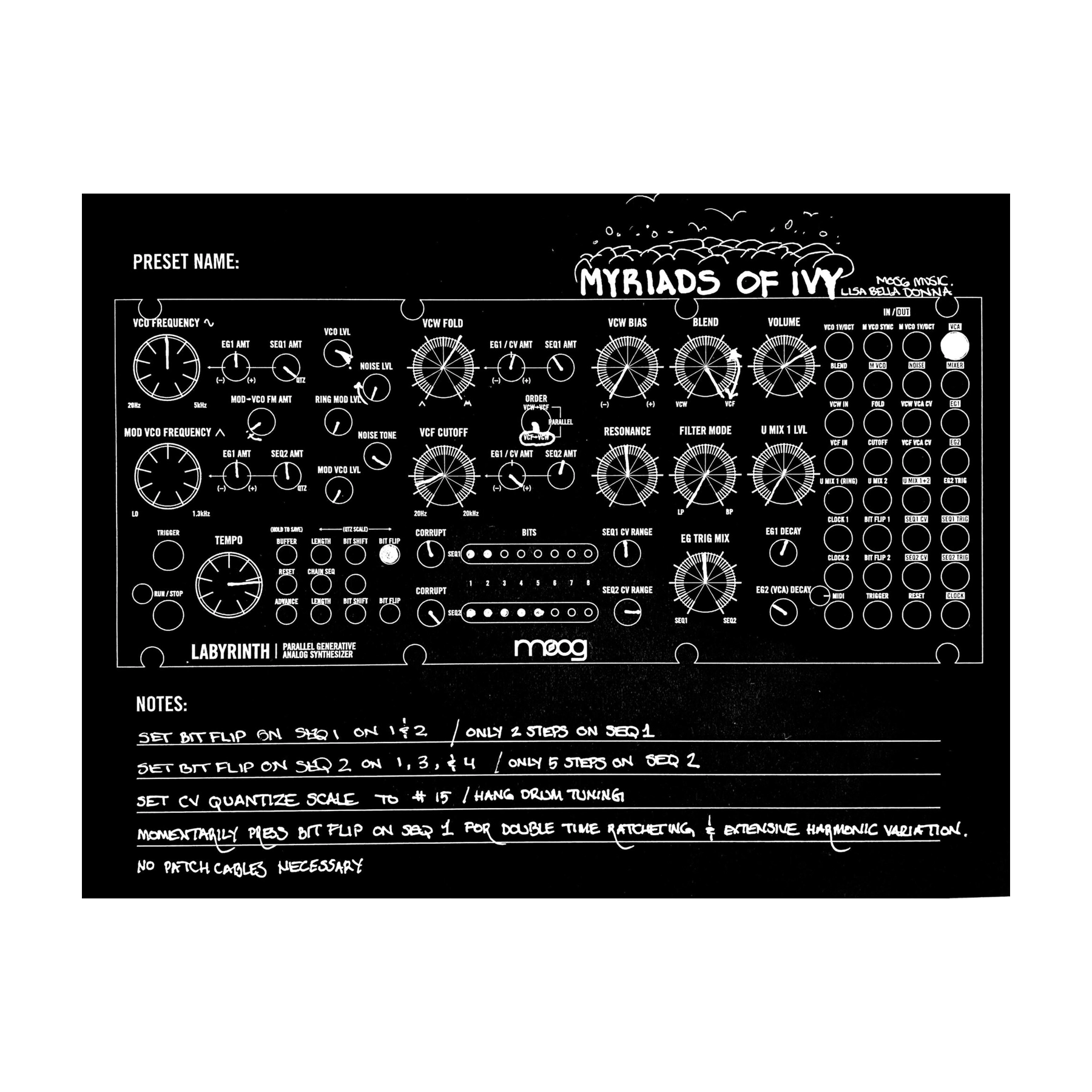 Moog Labyrinth Semi-modular Parallel Generative Analog Synthesizer - B-Stock