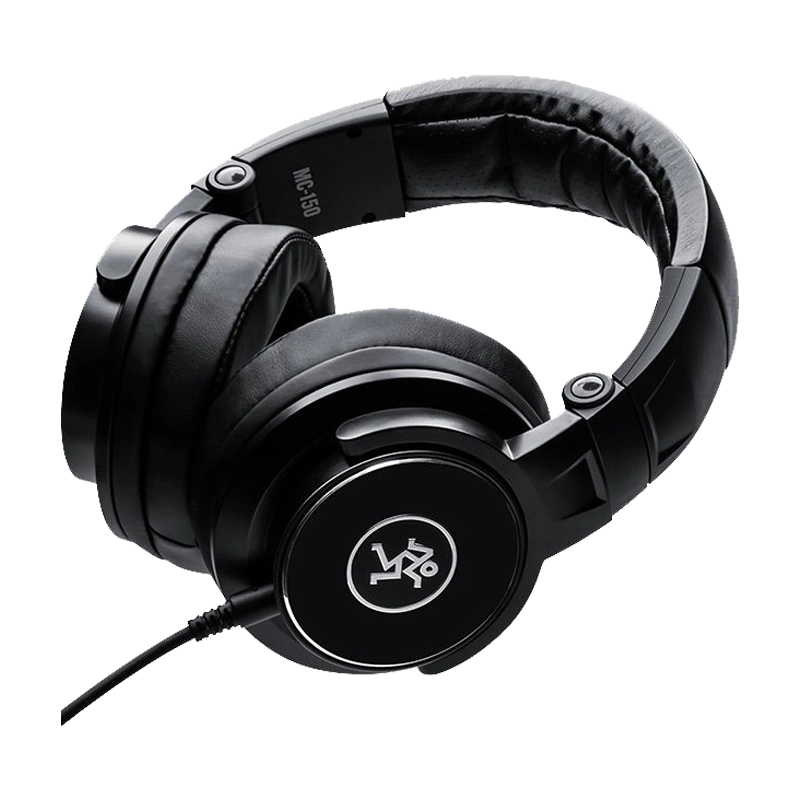 Back angle view of Mackie MC-150 Professional Closed-Back Headphones Black
