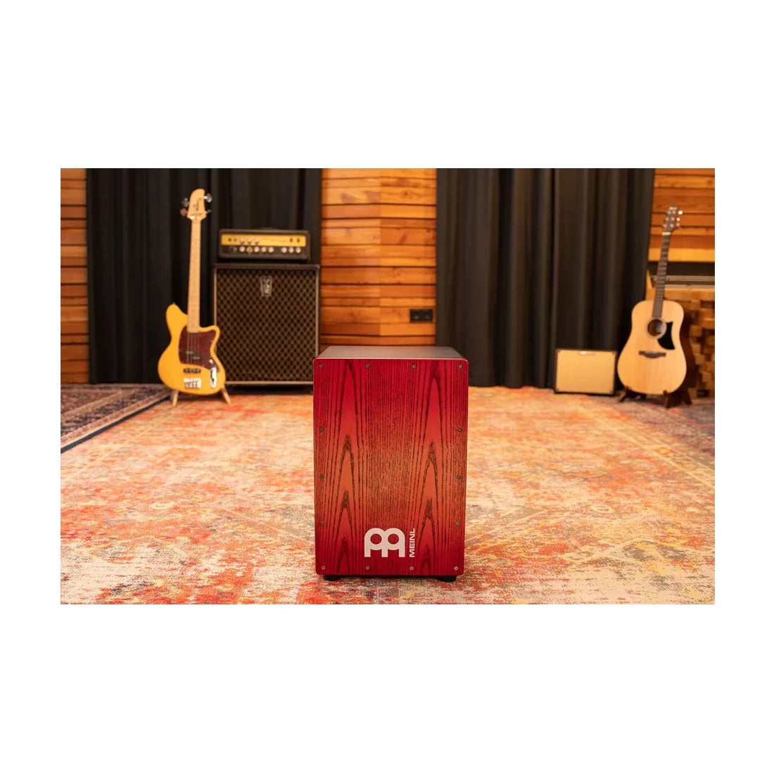 Meinl Percussion Headliner MCAJ100BK Snare Cajon - Tango Red Fade