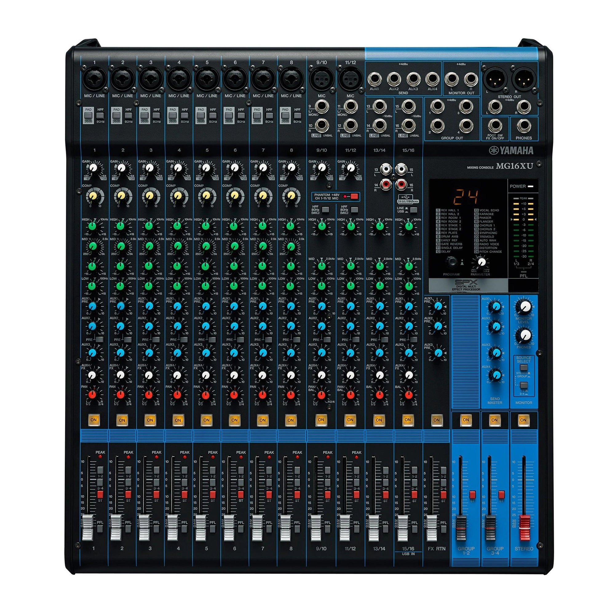 Yamaha 16-Channel MG16XU Analog Mixer W/Efects & USB Interface