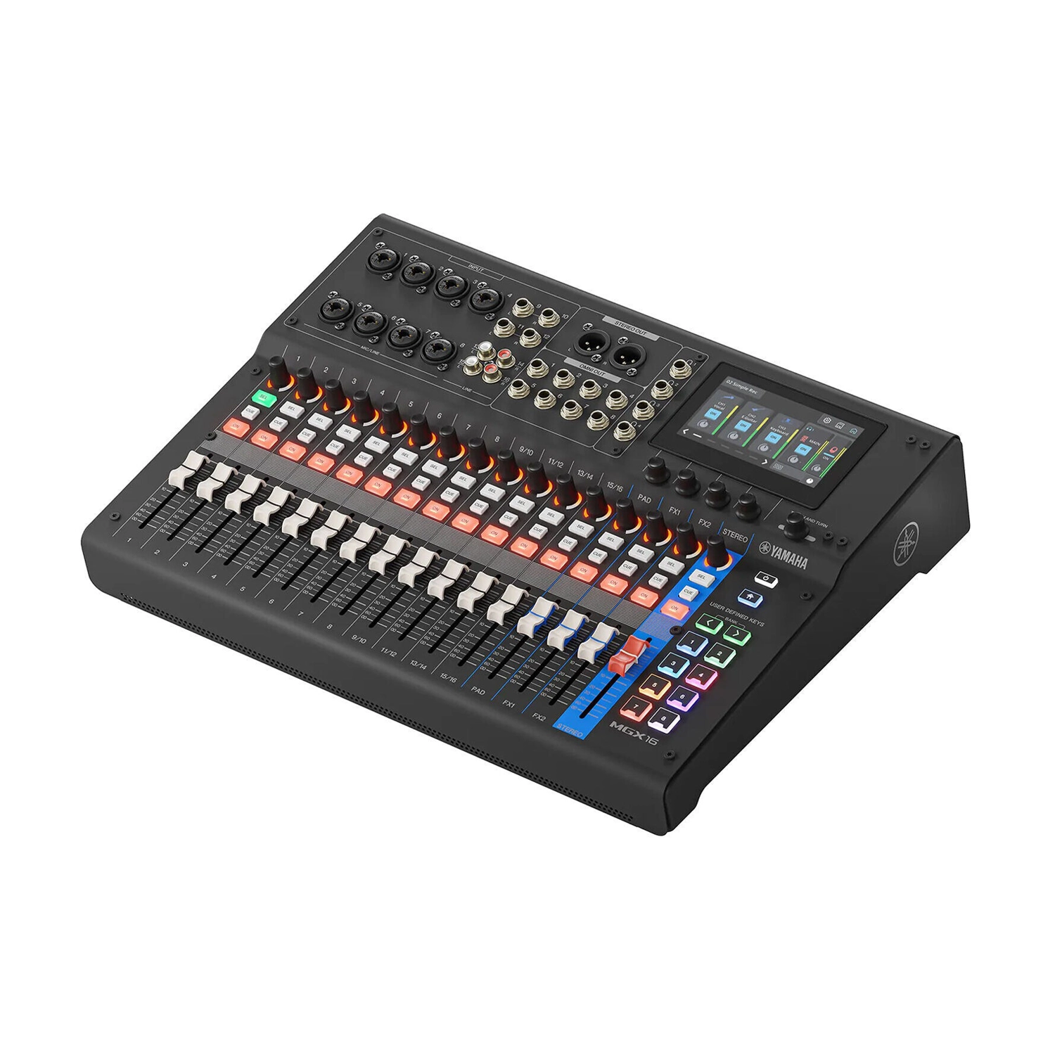 Yamaha MGX16 22-Channel Digital Mixing Console front side angle view