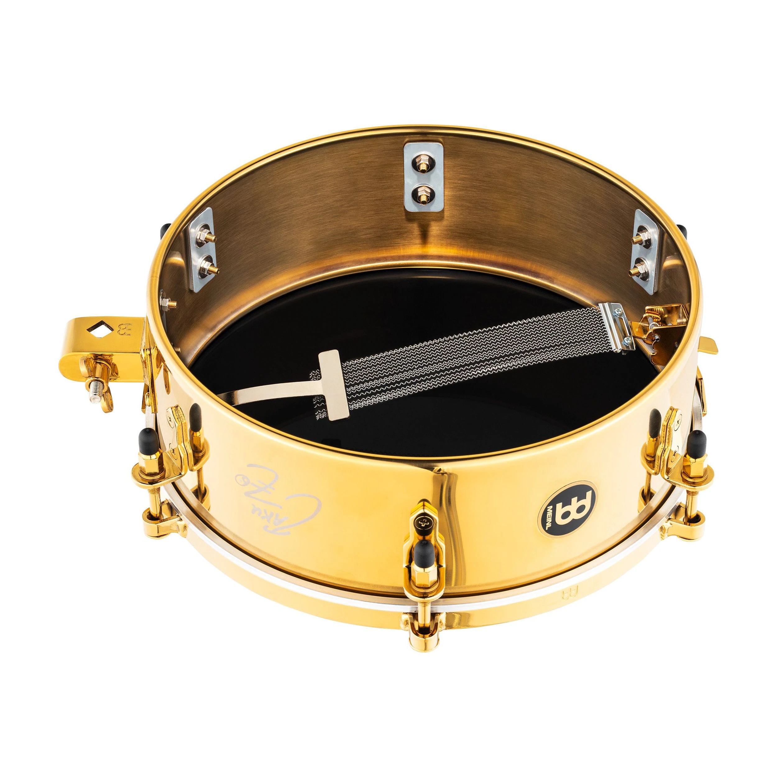 Meinl Percussion Taku Hirano Signature Hand-Bale - 13 inches - Gold underneath view with logo and signature,