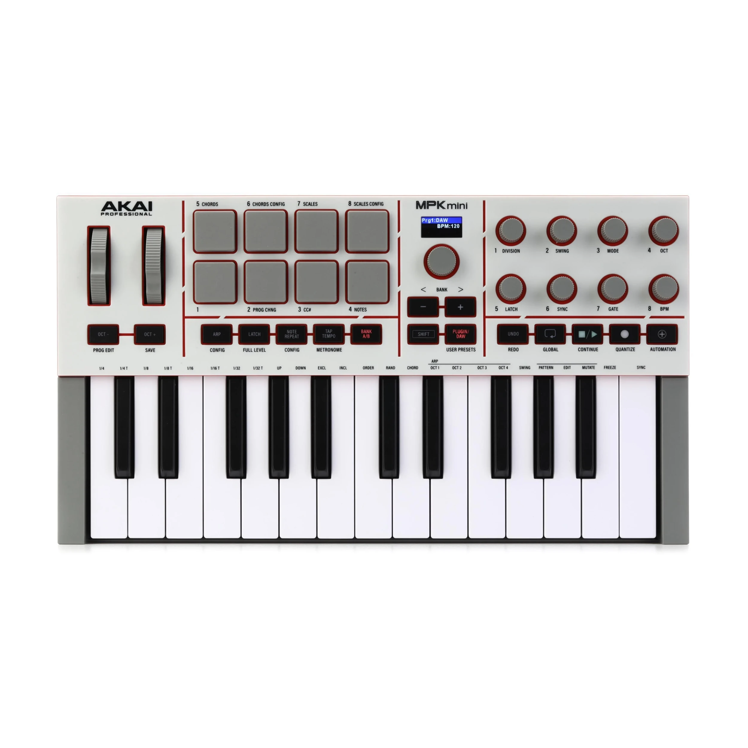 Akai Professional MPK Mini IV 25-Key Midi Keyboard Controller - White