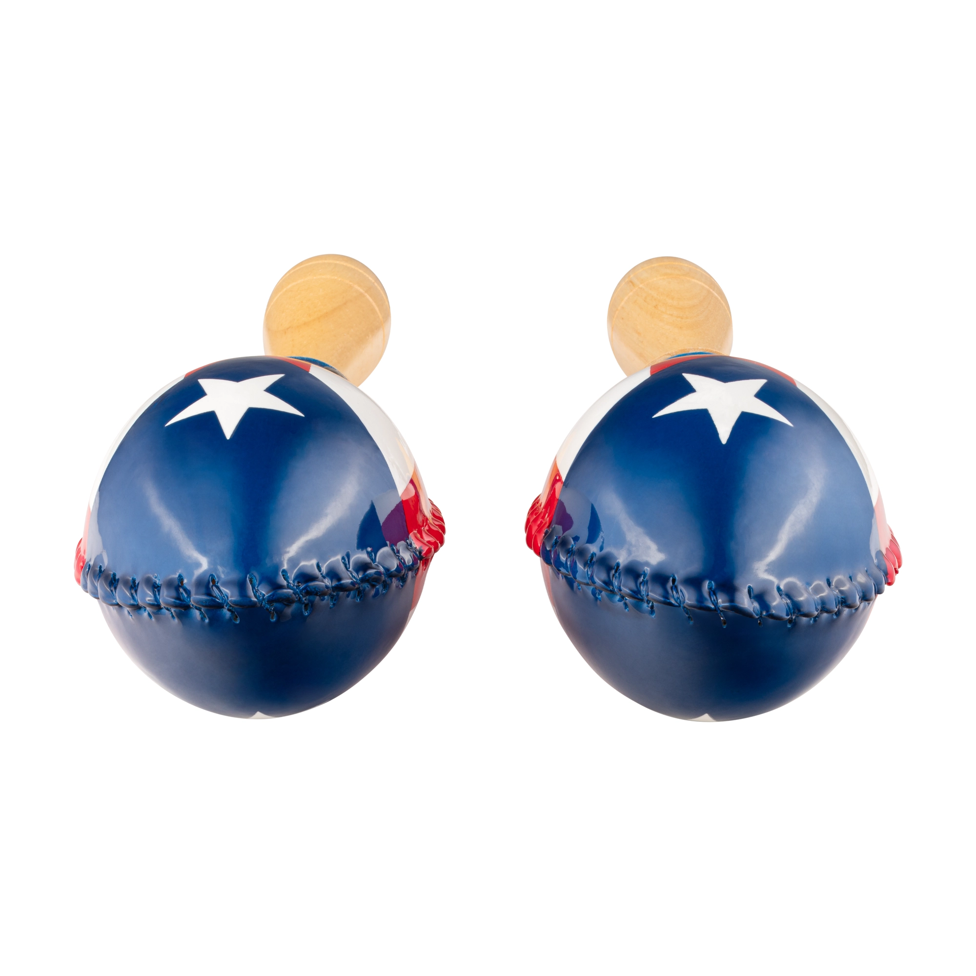 Meinl Percussion MSM3PR Traditional Rawhide Maracas Puerto Rico Flag