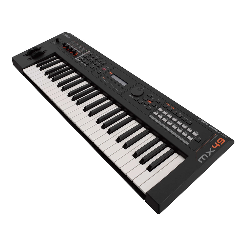 Angle View of Yamaha MX49 49 Key Music Production Synthesizer - Black