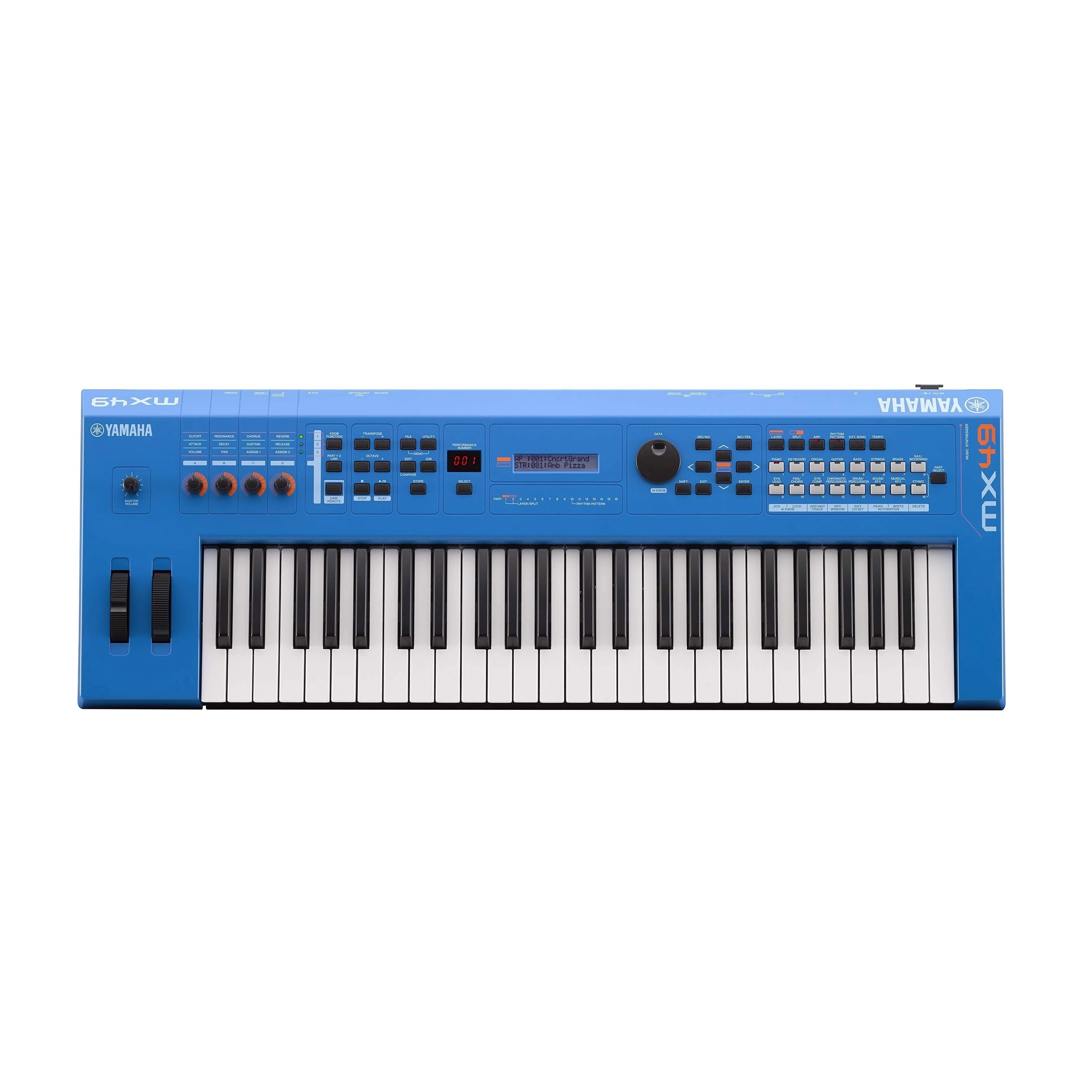 Yamaha MX49 49 Key Music Production Synthesizer - Electric Blue