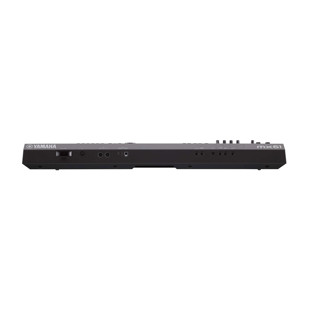 Back View of Yamaha MX61 61 Key Music Production Synthesizer - Black