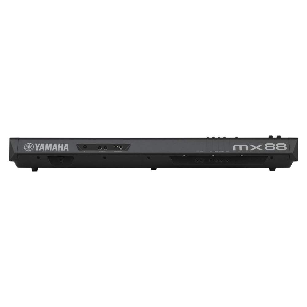 Back view of Yamaha MX88 88 Key Music Production Synthesizer - Black