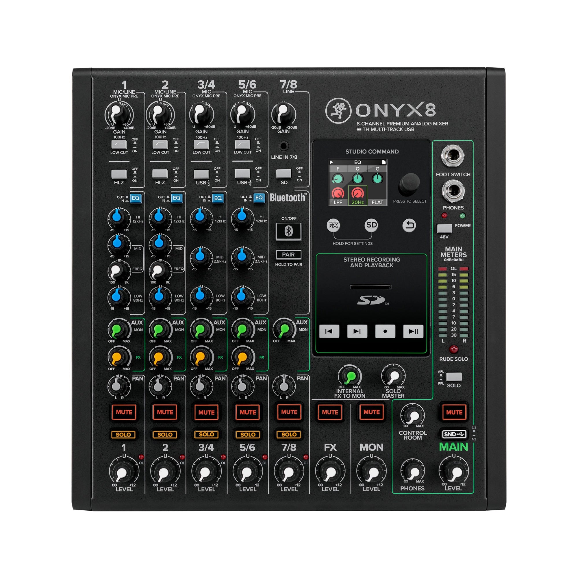 Mackie Onyx8 8-channel Analog Mixer with Multi-Track USB