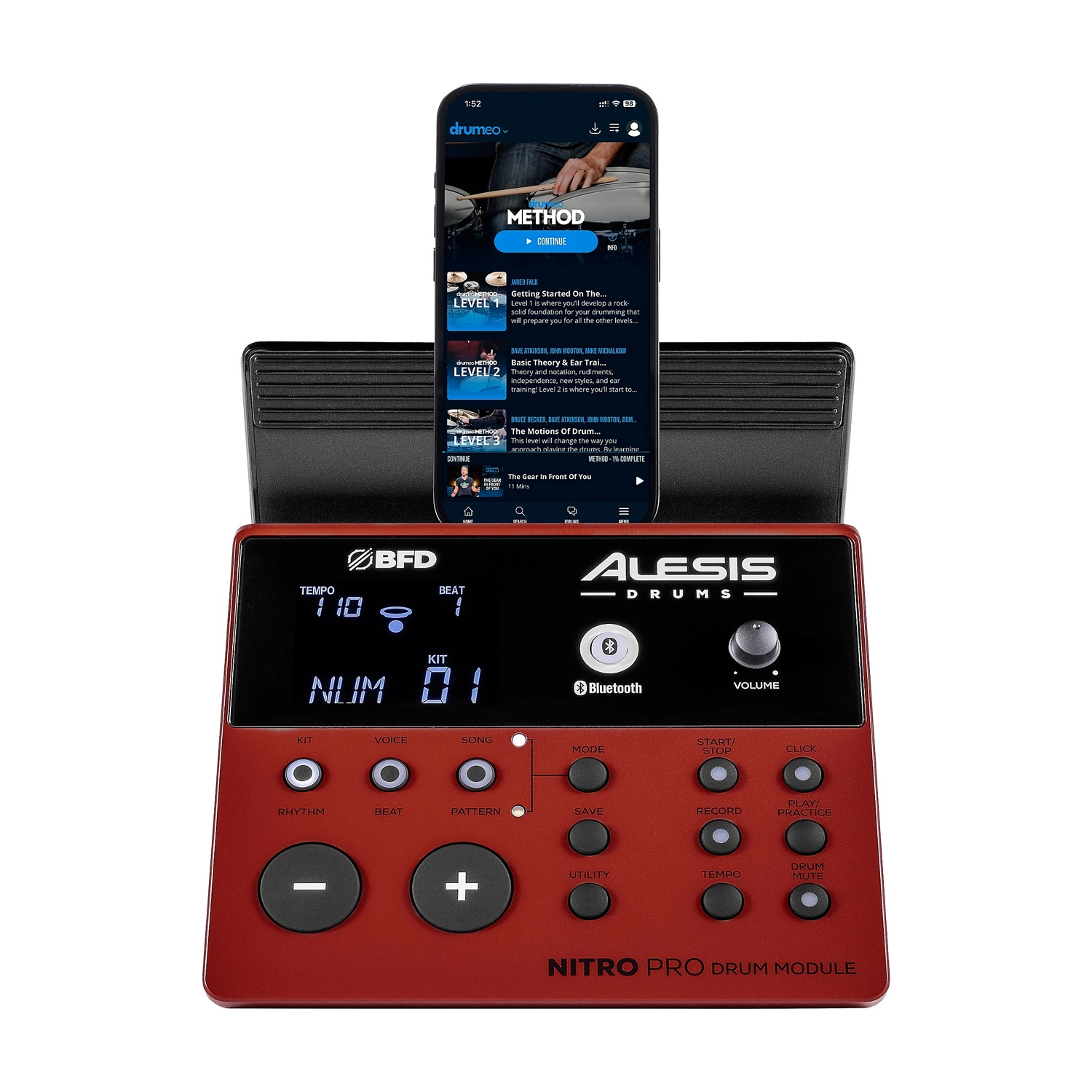 Alesis Nitro Pro XL 10-Piece Electronic Drum Kit With Mesh Heads & Bluetooth