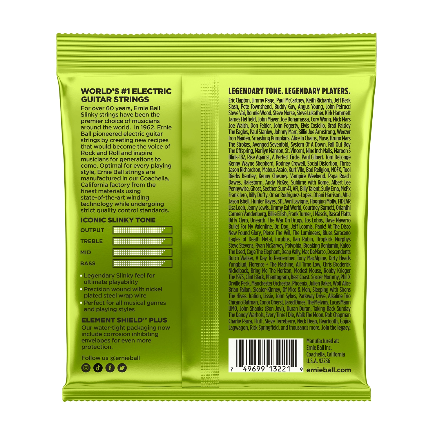 Ernie Ball 2221 Regular Slinky Nickel Wound Electric Guitar Strings