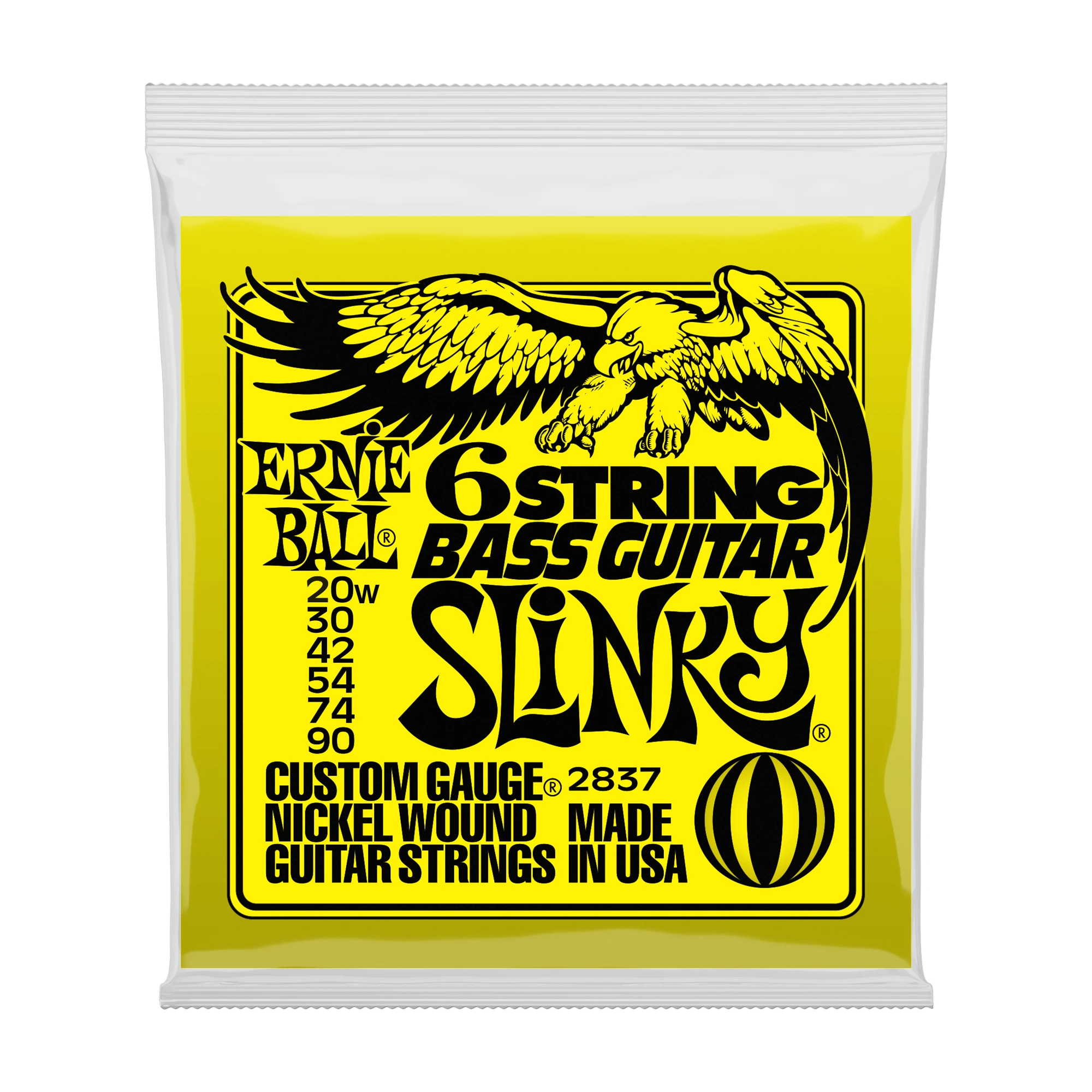 Ernie Ball 2837 Slinky Nickel Wound Electric Bass Guitar Strings