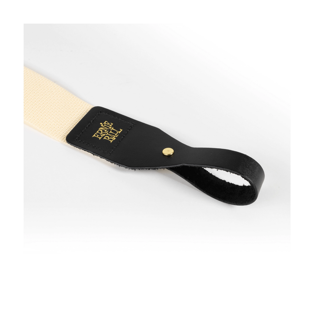 Ernie Ball Polypro Acoustic Guitar Strap - Cream fron side view