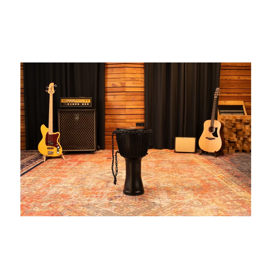 Meinl 12" Rope Tuned Travel Series Djembe - Phantom Black