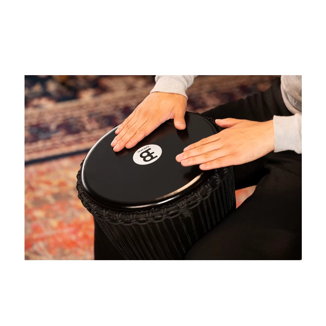 Meinl 12" Rope Tuned Travel Series Djembe - Phantom Black