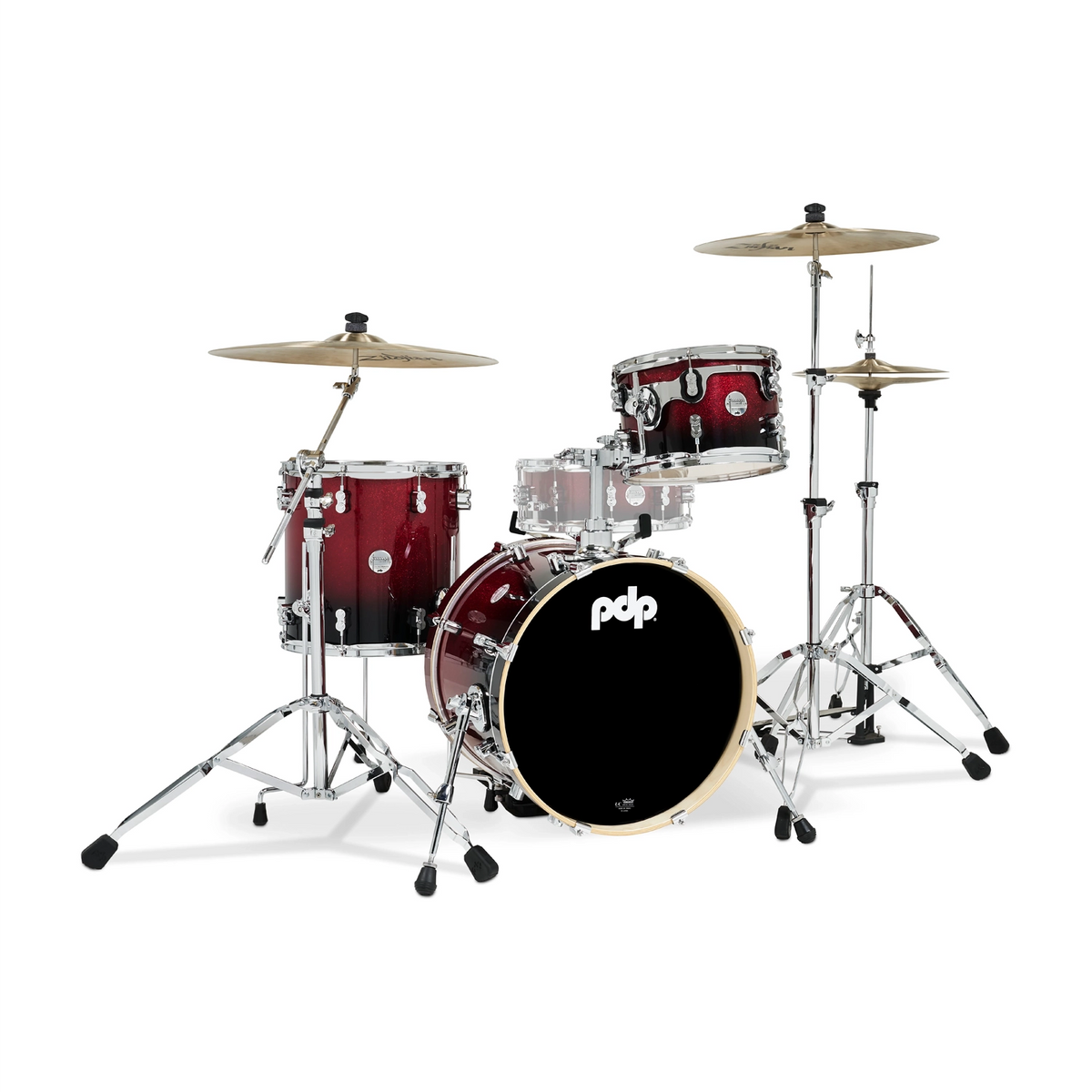 PDP Concept Maple 3 Piece Bop Kit - Red To Satin Black