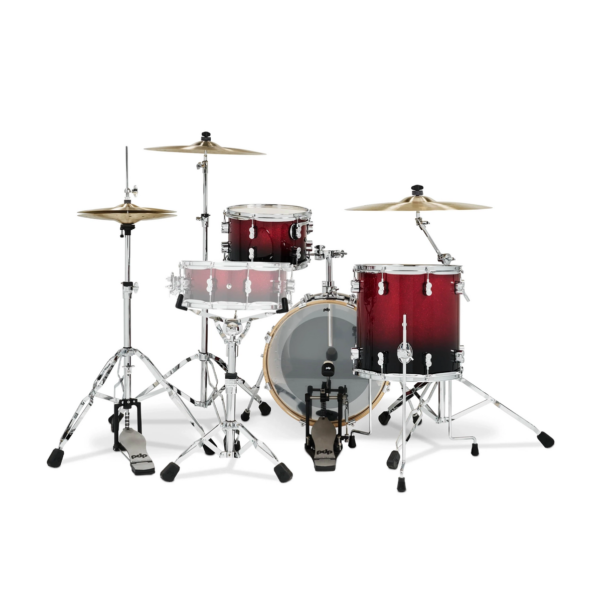 PDP Concept Maple 3 Piece Bop Kit - Red To Satin Black
