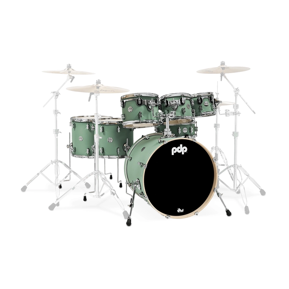 PDP Concept Maple 7 Piece Shell Pack - Satin Seafoam Finishply